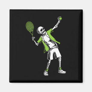 Imán Tenis Tenis Halloween Disstume Funny Skull Skele