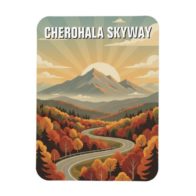 Imán Tennessee Cherohala Skyway Souvenir (Vertical)
