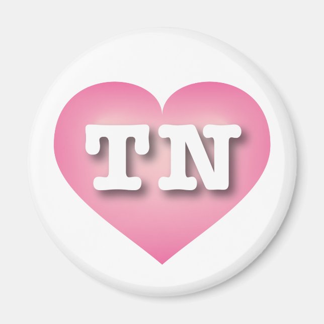 Imán Tennessee Pink Fade Heart - Amo TN (Frente)