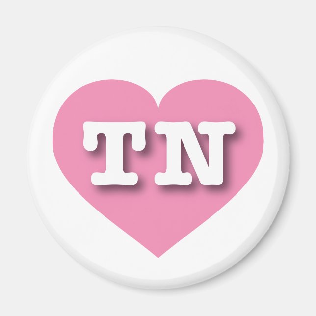 Imán Tennessee Pink Heart - Amo TN (Frente)