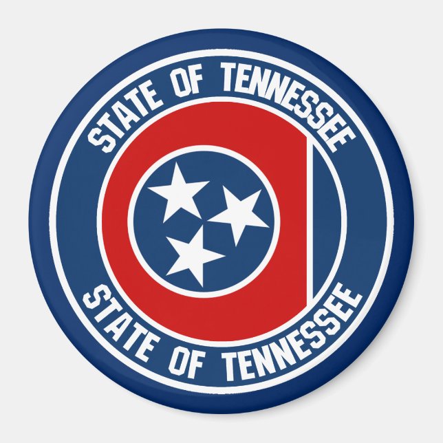 Imán Tennessee Round Emblem (Frente)
