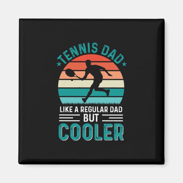 Imán Tennis Dad Retro Sunset (Frente)