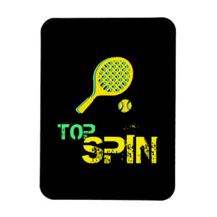 Imán Tennis Sport Pop Art, Green & Yellow Racket & Ball