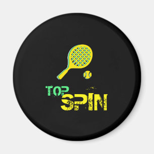 Imán Tennis Sport Pop Art, Green & Yellow Racket & Ball