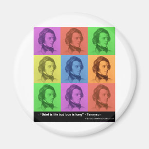 Imán Tennyson "Love Is Long" Quote PopArt Gifts & Tees