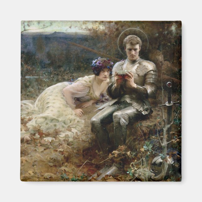 Imán Tentación de Sir Percival (caballero medieval) (Frente)