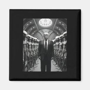 Imán Teoría de la conspiración de Trump con extraterres