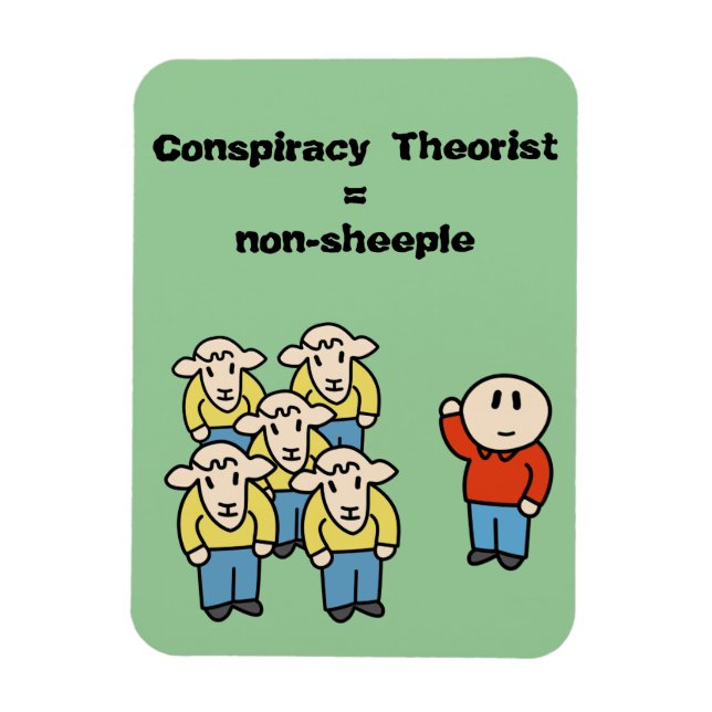 Imán Teórico de la conspiración = no borregos (Vertical)