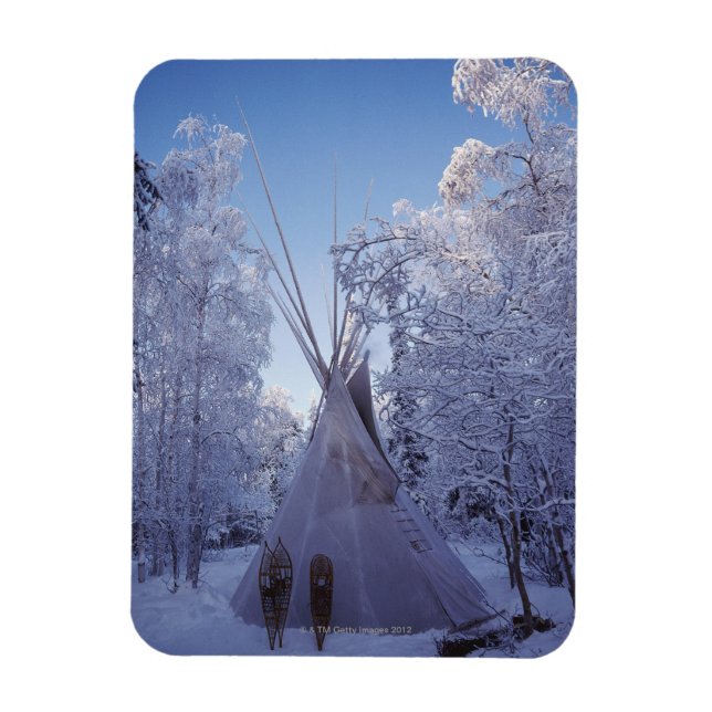 Imán Tepee en invierno (Vertical)