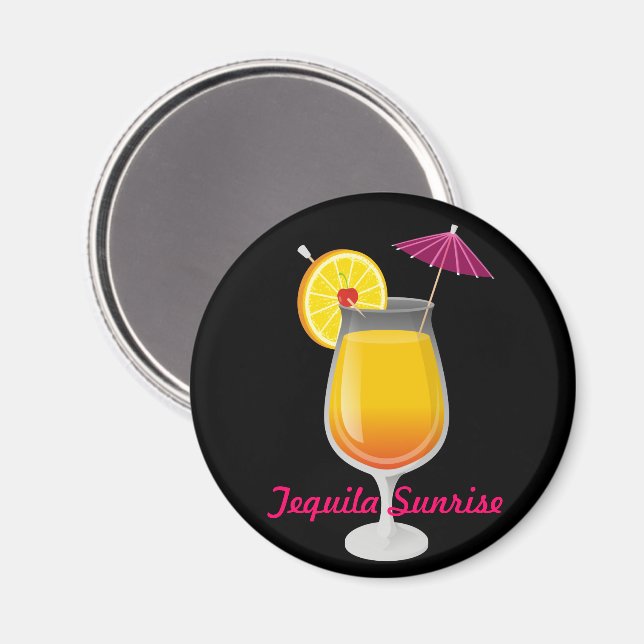 Imán Tequila Sunrise (Anverso/Reverso)