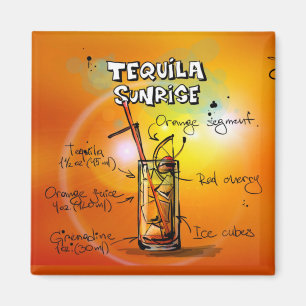Imán Tequila Sunrise Recipe Bar