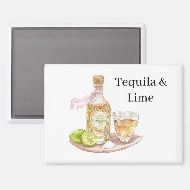Imán Tequila y lima (Anverso/Reverso)
