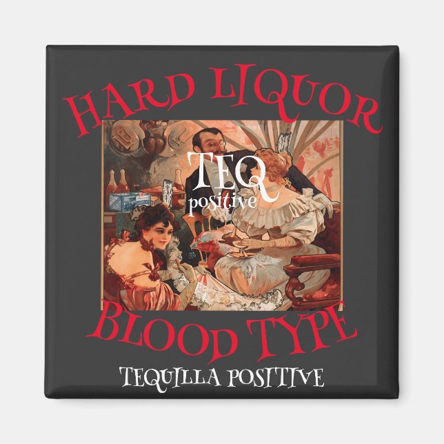 Imán TÉQUILLA positiva TEQUILLA de tipo de sangre de li (Frente)