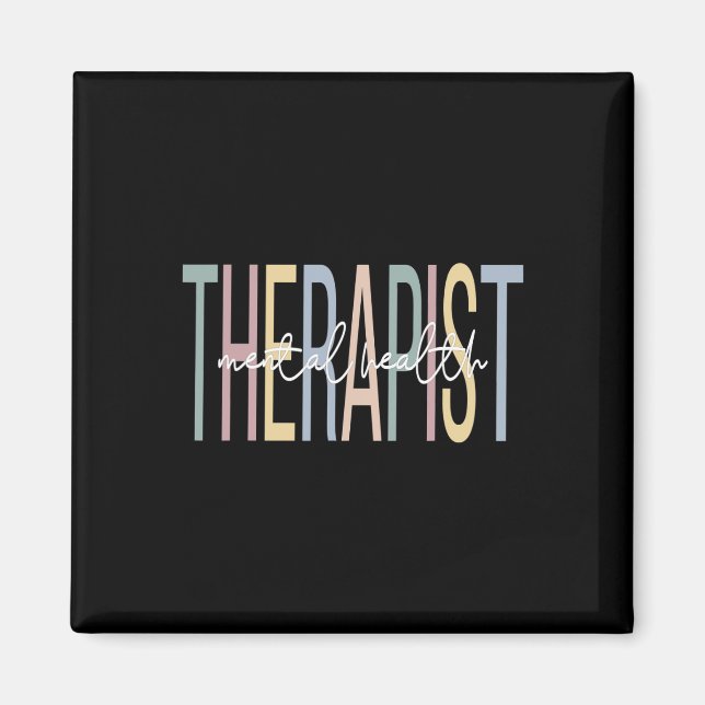 Imán Terapeuta de Salud Boho Terapia de Salud Mental  (Frente)