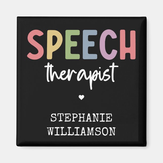 Imán Terapeuta del habla patólogo del lenguaje SLP pers (Frente)