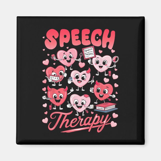 Imán Terapia Del Habla De San Valentín Terapeuta Slpa S (Frente)