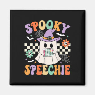 Imán Terapia del habla hablada hablada Halloween Retro