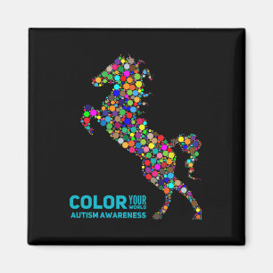 Imán Terapia Equina Conciencia del Autismo Regalo de Ca