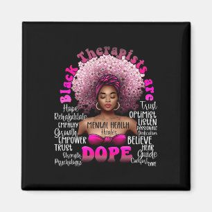 Imán Terapia negra Salud Mental Saludable Floral Afro B