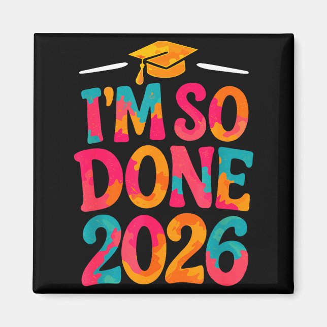 Imán Terminada la promoción 2026 graduación de escuela  (Frente)