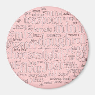 Imán Términos culinarios Word Cloud Fridge Magnets