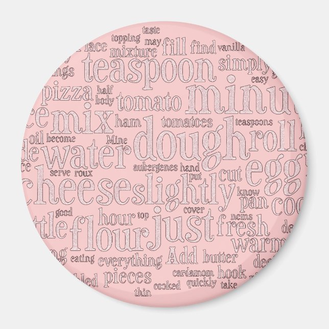 Imán Términos culinarios Word Cloud Fridge Magnets (Frente)