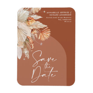 Imán Terracota bohemia moderna pampas césped elegante