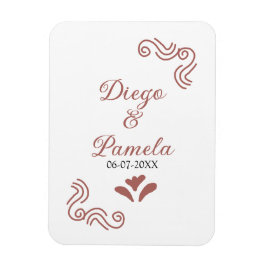 Imán Terracota pareja de bodas rústicos negros de Españ