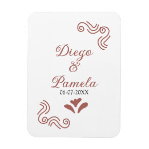 Imán Terracota pareja de bodas rústicos negros de Españ