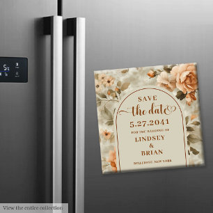 Imán Terracota Rústica Marfil Olivo Floral Salva la Fec