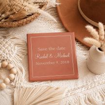 Terracotta Romance Save the Date Boda