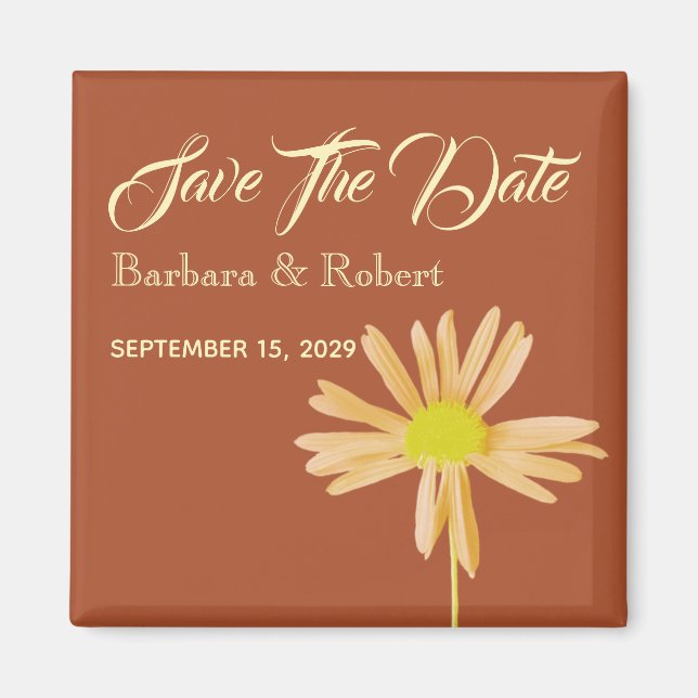 Imán Terracotta Wedding Save The Date Invitation (Frente)