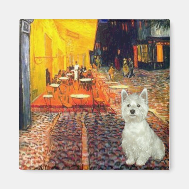 Imán Terraza Cafe - Westie (S) (Frente)