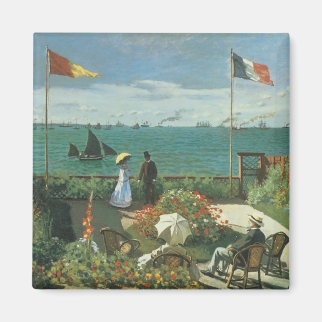 Imán Terraza junto al mar por Claude Monet (Frente)