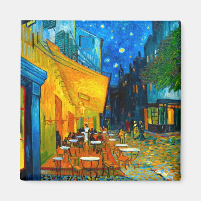 Imán Terraza Van Gogh Café de noche (Frente)