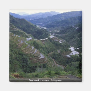 Imán Terrazas del arroz del plátano, Filipinas