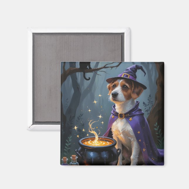 Imán Terrier de la Bahía de Chesapeake Halloween Capric (Anverso/Reverso)