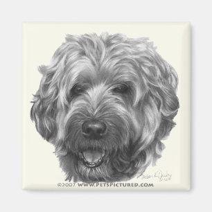 Imán Terrier de trigo Suave-Revestido