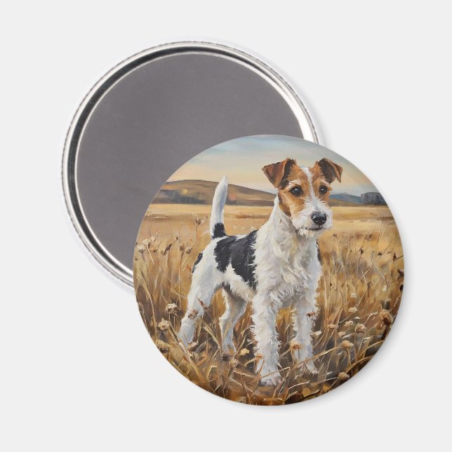 Imán Terrier de zorro (Anverso/Reverso)