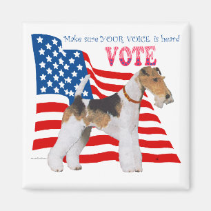 Imán Terrier de zorro de pelo duro VOTA