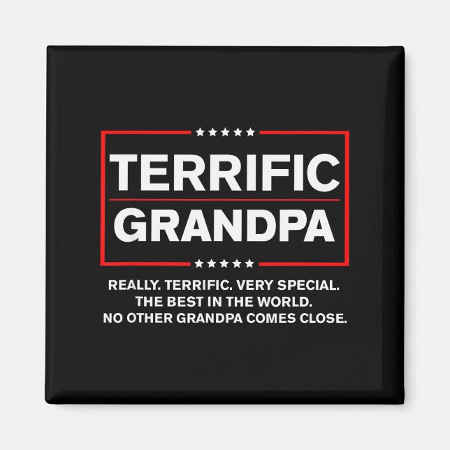 Imán Terrific Grandpa - Funny Donald Trump Campaign Sty (Frente)