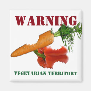 Imán Territorio divertido del vegetariano/del vegano