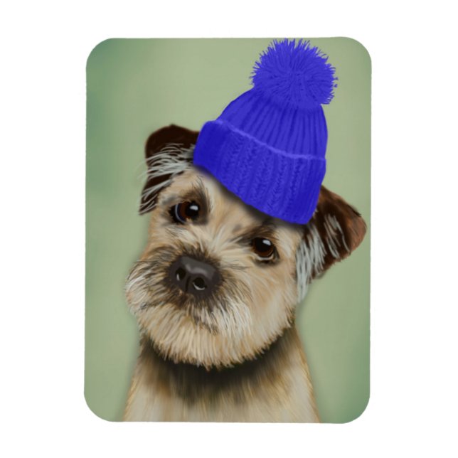 Imán Territorio fronterizo con Gorra Bobble azul (Vertical)