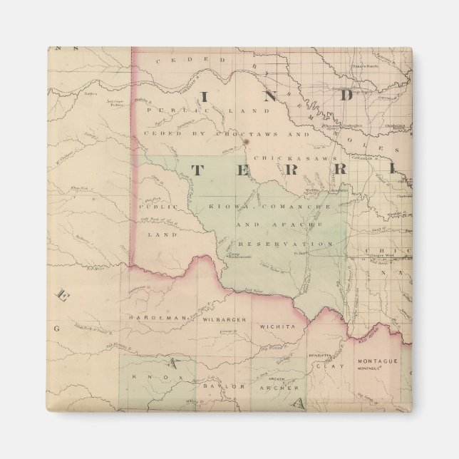 Imán Territorio Indio y Texas, Porción Noroeste (Frente)