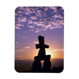 Imán Territorios del Noroeste Inukshuk, Canadá