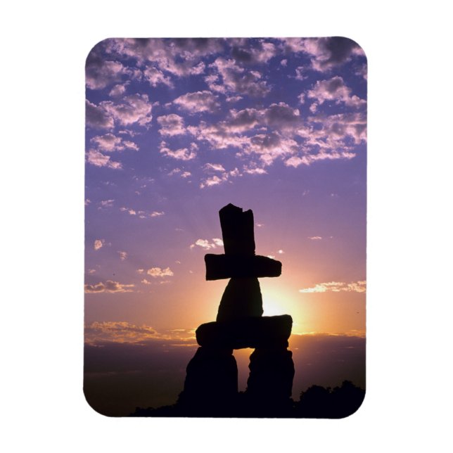 Imán Territorios del Noroeste Inukshuk, Canadá (Vertical)