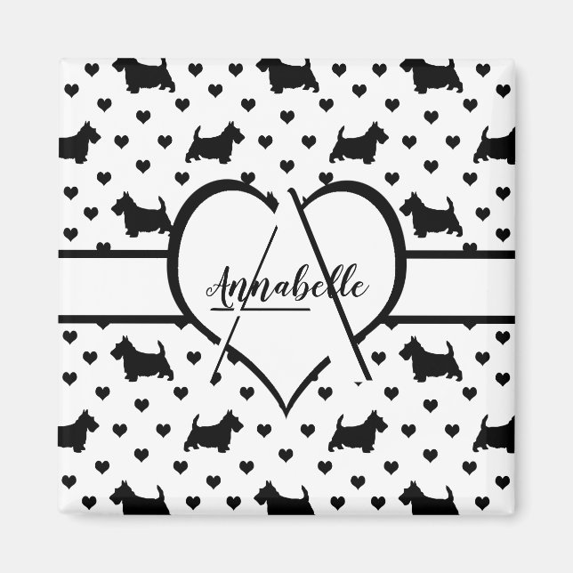 Imán Territorios escoceses negros (perros escoceses) -  (Frente)