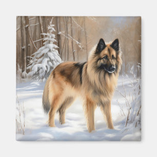 Imán Tervuren Belga Deja que nieve Navidad