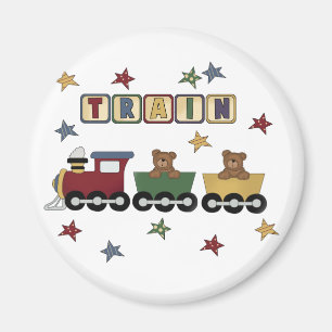 Imán Tesis de Teddy Bear Train y Regalos