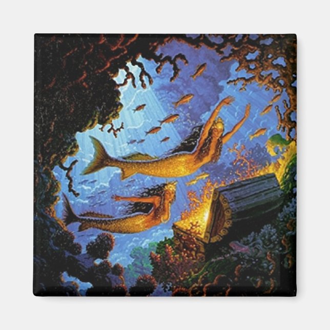 Imán Tesoro De Oro De Las Sirenas (Frente)